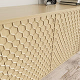 Mid-Century Modern Sideboard 63" - 5 Support Legs & 4 Adjustable Shelves - Entryway or Living Room T3833P366655