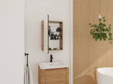 20'' Bathroom Mirror Cabinet with Storage,Wall Mounted Medicine Cabinet with Mirror Door,Adjustable W999P470282