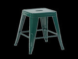 24 Inch Counter Height Stool, Backless Metal Bar Stools Set of 4, Non-Stackable, Detachable & Easy B347P471108
