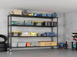 4-tier, adjustable shelf spacing, with adjustable feet and wheels, iron display stand, 150*60*192cm, 26867102