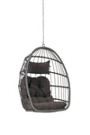 ZUN Outdoor Garden Rattan Egg Swing Chair Hanging Chair W874127488