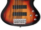 Full Size GIB 6 String H-H Pickup Electric Bass Guitar Bag Strap Pick Connector Wrench Tool Sunset 49547544