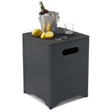 41*41*53.5cm Square Black Gas Storage Garden Iron Side Table 68938570