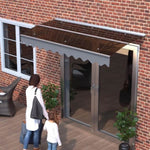 ZUN 79" x 34" Window Awnings Door Entrance Canopy, Aluminum Alloy Bracket, 0.137 Inch Thick Crystal W2205P180079