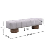 Upholstered Dining Bench for Dining Room, No-Assembly End of Bed Entryway Bench Ottoman for Bedroom N779P253550L