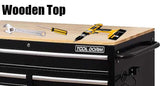 Extra-Deep 46In 9-Drawers Rolling Tool Chest, Mobile Tool Storage Cabinet/Work Bench with Wooden W3037P288786