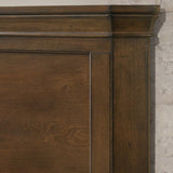Maderne Traditional 3-Piece Wood Bedroom Set with Queen Size Panel Bed and Two Nightstands T2574P204909