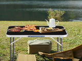 2.3ft Aluminum Camping Folding Table black 75074030