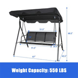 3-person garden swing black 31038403