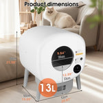 ZUN Automatic Smart Cat Litter Box, Large Capacity Self-Cleaning Litter Box with W1655P155239