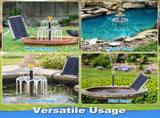 Solar Powered Water Fountain Pump with Battery Backup, 6W Solar Panel, IP68 Waterproof, Adjustable 67224188
