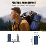 Double Air Mattress with Pillow, Built-in Foot Pump, 4-inch Camping Air Mattress, for Backpacking, 25351933