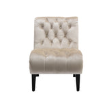COOLMORE Modern Velvet Armless Accent Living Room Chair / Leisure Chair,Upholstered Fabric Button W39550129