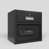 Steel Security Safe and Lock Box with Electronic Keypad - Secure Cash, Jewelry, ID Documents, Black, W396P278373