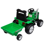 ZUN Kids Ride on Tractor with Trailer, 12V Battery Powered Electric Tractors for Kids with Remote T3067P244618