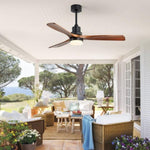 ZUN 52 Inch Ceiling Fan Light With 6 Speed Remote Reversible Energy-saving DC Motor KBS-5247-DC