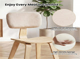 Set of 2 Dining Chair Set , Teddy Velvet Upholstery & Plush Padded Design 44117233