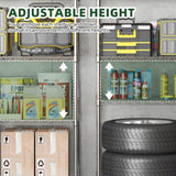 72" H Large Storage Shelves with Wheels, Shelving with Chrome, Adjustable 5 Tier Sturdy T2398P286350