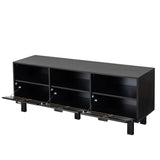 ZUN TV stand,TV cabinet,American country style TV lockers,The toughened glass door panel,Metal 27389878