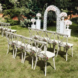 2pcs X- back Garden Plastic Folding Chair White 51284971