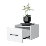 Elfrida Wall-Mounted Nightstand, Sleek Single-Drawer Design with Spacious Top Shelf B128P148912