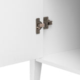 Featured Three-door Storage Cabinet with Metal Handles, Suitable for Corridors, Entrances, Living 08722492