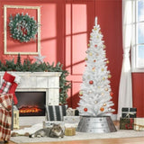 6 foot white Christmas tree with bracket 79075083