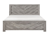 Contemporary Rustic Gray Finish Queen Size Panel Bed Wooden Bedroom Furniture 1pc, Bed in a Box B011P250482