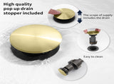2-Handle 8 inch Widespread Bathroom Sink Faucet Brushed Gold Lavatory Faucet 3 Hole 360&deg Swivel 85777816