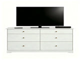 () Double-Column 6-Drawer Chest Particleboard and Paulownia Drawer Dresser with 62068753