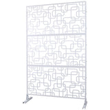 Outdoor & Indoor Privacy Metal Privacy 76" H48" W, Freestanding Decorative Privacy W465P193251