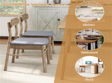 2PCS Solid Rubber Wood Dining Chairs , 400 LBS Capacity Padded Upholstered Kitchen Chairs 61673788