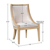 ZUN Upholstered Dining Chair with Nailhead Trim B035P256569