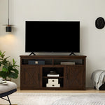 ZUN Farmhouse Barn door TV Media Stand Modern Entertainment Console for TV Up to 65" with Open and W2275P149122