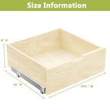 Hard Close Pull Out Cabinet Organizer 8" High Drawer 22" W x 21" D Wood Slide Out Shelves Cabinet T3210P277239