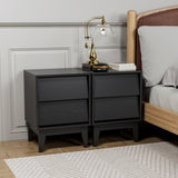 2 Set Nightstands Features Vintage-style and Bevel Design, Made of MDF, Mid Century Modern W578P192479