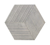 Hexagon natural marble tile, Carrara Gray marble, natural stone, for wall, OL textured finished, 3D W1696P262339