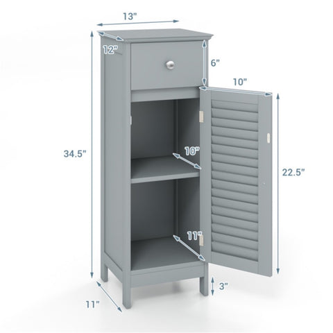 ZUN Bathroom storage cabinet gray（AMAZON禁止销售） 13271928