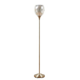 ZUN Uplight Floor Lamp with Mercury Glass Shade B03595709