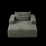 75-Inch Corduroy Sponge Sofa Lounge Chair,No Assembly Required,Fluffy Modern Sleeper Chair for W834P206093