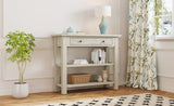 ZUN TREXM Retro Console Table with Drawer and Two Sturdy Shelves for Entryway, Living Room N715P195561E