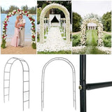7'8" H x 4'5" W Metal Garden Arch Trellis,Adjustable Arbor Trellis for Garden Climbing Plants 55496277
