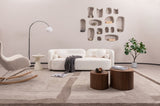 Luxury Modern Sofa Couch for Living Room, White Boucle Upholstered Cloud Couch for Apartment Home W2664P233000