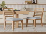 2-Piece Farmhouse Dining Chairs Set, Upholstered Dining Chairs with High Ladder Back, Classic N752P436724N