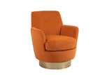 Velvet Swivel Barrel Chair, Swivel Accent Chairs Armchair for Living Room, Reading Chairs for W1361116860