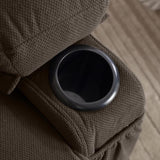 Swinging recliner massage heated sofa, with USB and 2 cup holders in side pockets, W1521P303179