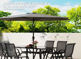 Outdoor dining table and chair package with umbrella 48578077