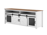U_STYLE 59.3''Sideboard with Sliding Barn Door and Mesh Panels,Farmhouse Buffet with Open 88179464