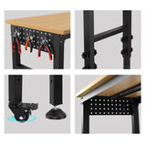 60" 24'' Adjustable Workbench, Rolling Heavy-Duty Worktable with Power Outlet and Wheels, Large W1239P179961