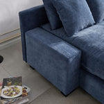 ZUN Modern Luxury Sofa Couch for Living Room Quality Upholstery Sleeper Sofa Bed Daybed Blue W1097P232984